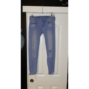 Light blue American eagle skinny jeans